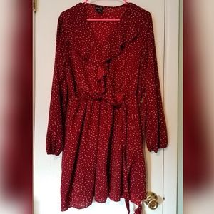 Red and White Polka Dot Dress